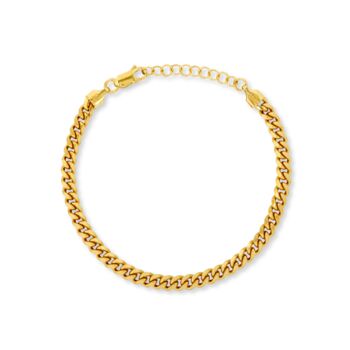 Gold Plated Miami Cuban Link Bracelet Chain For Men, 2 of 9