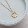 Personalised Emerald Diamond Mini Message Necklace, thumbnail 3 of 5