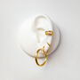 Gold Ear Cuffs With Three Cluster Stones Pair, thumbnail 2 of 4