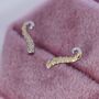 Octopus Tentacle Stud Earrings In Sterling Silver, thumbnail 7 of 12