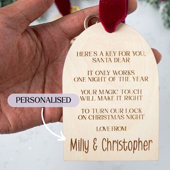Personalised Santa's Magic Key Kids Christmas Tag, 3 of 9