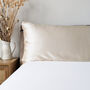 Silk Pillowcase Cream 100% Pure Soft Mulberry Silk Floral Luxury Hair Care Standard Double 50x75cm, thumbnail 5 of 5
