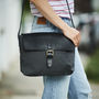 Canvas And Leather Messenger Bag, thumbnail 2 of 3