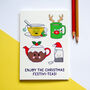 'Festivi Teas' Funny Tea Christmas Card, thumbnail 3 of 3