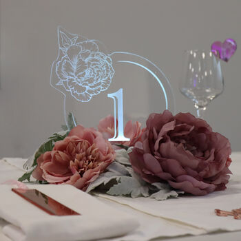 Light Up Wedding Centrepiece Table Number, 5 of 8