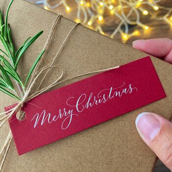 Calligraphy Merry Christmas Gift Tag, 2 of 4
