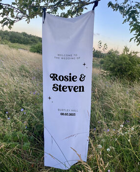 Personalised Retro Fabric Welcome Sign, 2 of 3