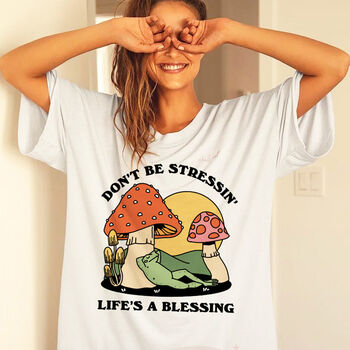 'Don't Be Stressing' Cute Frog Shirt, 2 of 8