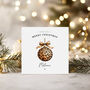 Leopard Print Bauble Christmas Card. Personalised, thumbnail 2 of 2