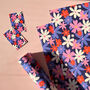 Flowers Dark Luxury Pattern Wrapping Paper, thumbnail 2 of 4