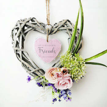 Handmade Personalised ‘Just For You’ Flower Wreath, 4 of 6