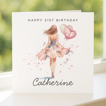 Personalised 21st Birthday Card For Daughter Or Niece, 4 of 8