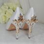 Ivory Floral Bridal Shoes With Matching Bag, thumbnail 5 of 8