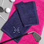 Personalised Golf Towel With Golf Club Motif, thumbnail 1 of 6