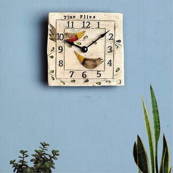 Small Wall Clock Time Flies With Birds, 4 of 6