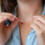 Sterling Silver Birthstone Crystal Necklace, thumbnail 10 of 12