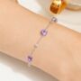 Pink Sapphire And Amethyst Bracelet In Sterling Silver And Gold Vermeil, thumbnail 1 of 11