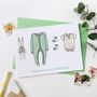 Personalised Green New Baby Clothes Card, thumbnail 1 of 1
