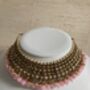 Indian Gold Plated Light Pink Pearl Choker Set, thumbnail 3 of 7