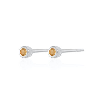 November Birthstone Teeny Studs, Silver Or Gold Plated, 5 of 6