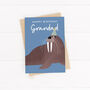 Grandad Cute Walrus Birthday Card, thumbnail 2 of 4