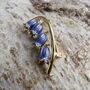 Bluebell Flower Brooch, Gold Tone, thumbnail 3 of 4