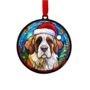 St Bernard In Santa Hat Suncatcher Decoration, thumbnail 6 of 6