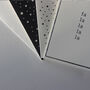 Monochrome Pack Of Six Hand Printed Christmas Cards, thumbnail 6 of 6