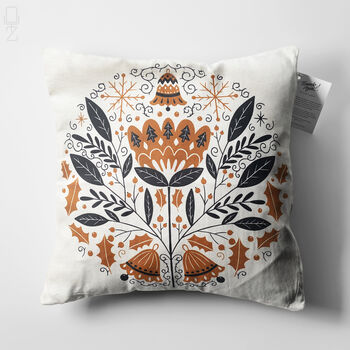 Winter Cushion Cover With Abstract Floral Themed, 5 of 7