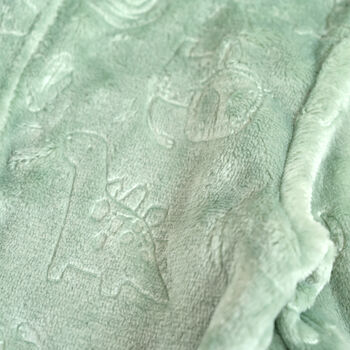 Personalised Baby Dressing Gown Floral Or Dino Print, 9 of 12