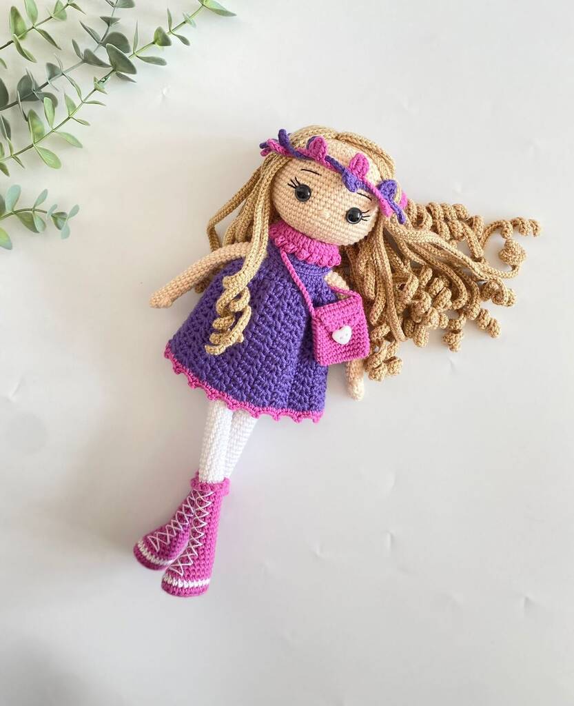 Stunning Handmade Doll With Curly Hair, 1 of 11