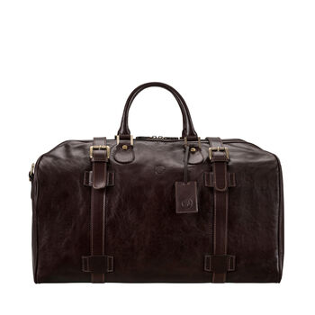 Personalised Leather Large Travel Bag 'Flero Large', 3 of 12