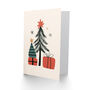 Gifts Presents Tree Bright Modern Xmas Christmas Card, thumbnail 2 of 4