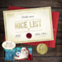 P.N.P Personalised Nice List Certificate And Video, thumbnail 1 of 5