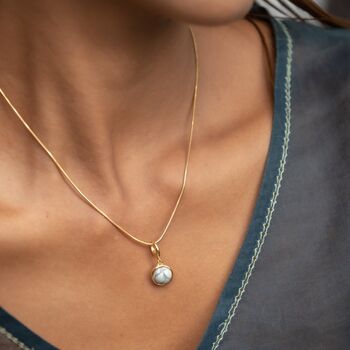 Howlite Healing Stone Necklace, Positivity, 5 of 10