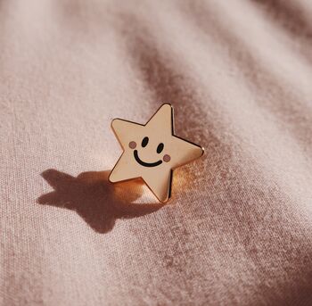 Gold Star Enamel Pin Badge, Congratulations You Did It, 6 of 6