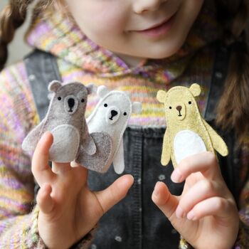 Make Your Own Bear Finger Puppets Craft Kit, 6 of 8