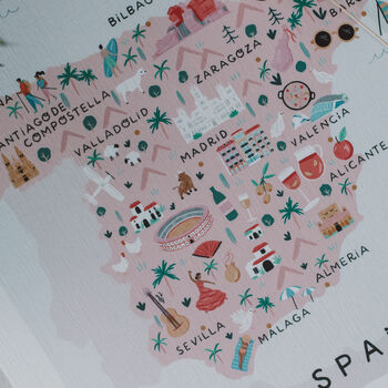 Spain Illustrated Map, 4 of 5