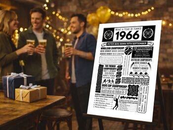 Personalised 60th Birthday Tennis Print, Custom Gift, 12 of 12