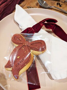 Personalised Merry And Bright Colourful Christmas Bow Biscuit Gift Box, 5 of 10