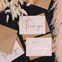 Gold Foil Wedding Thank You Cards In Blush Pink, thumbnail 4 of 10