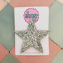 Large Star Silver Glitter Resin Hair Clip, thumbnail 1 of 4