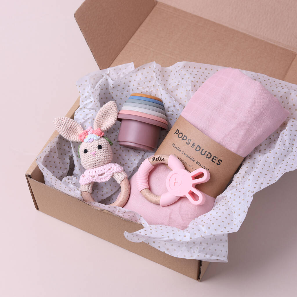 Personalised Pink Baby Gift Box, 1 of 7