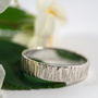Bark Effect Rings In 9ct White Eco Gold, thumbnail 4 of 11