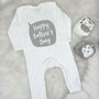 Happy Fathers Day Speech Bubble Baby Grow, thumbnail 10 of 11