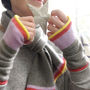 Pure Cashmere Wristwarmers With Stripe, thumbnail 1 of 3