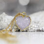 Diamond And Druzy Love Heart Necklace, thumbnail 2 of 11