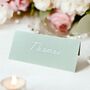 Handwritten Sage Place Cards With White Ink, thumbnail 1 of 8