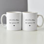Hubby And Wifey Personalised Mug Set, thumbnail 2 of 4