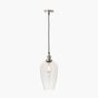 Antique Silver And Clear Glass Pendant Ceiling Light, thumbnail 6 of 7